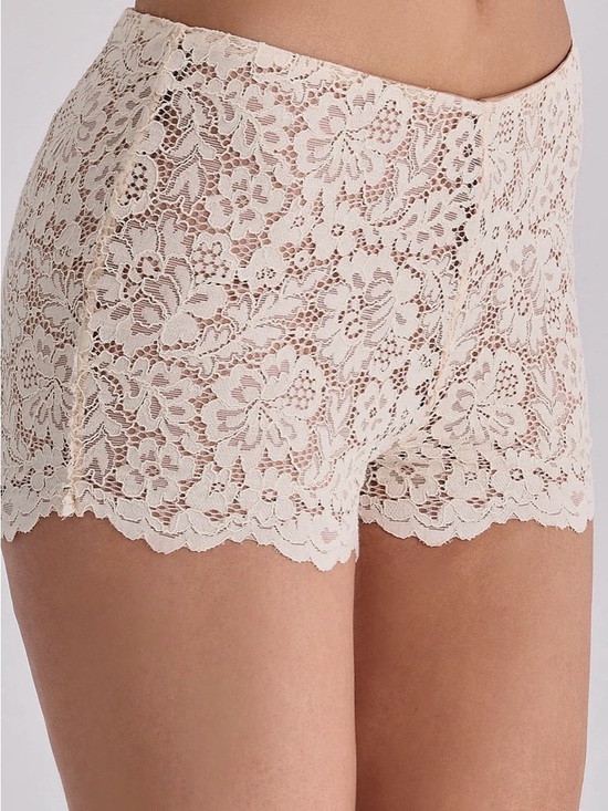 House of CB Pants - House of CB Cream Lace Boyshorts